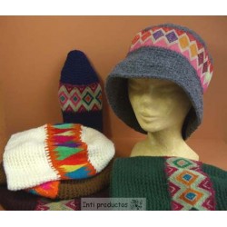 CHAPEAU ROSA Chapeaux tissage et crochet laine